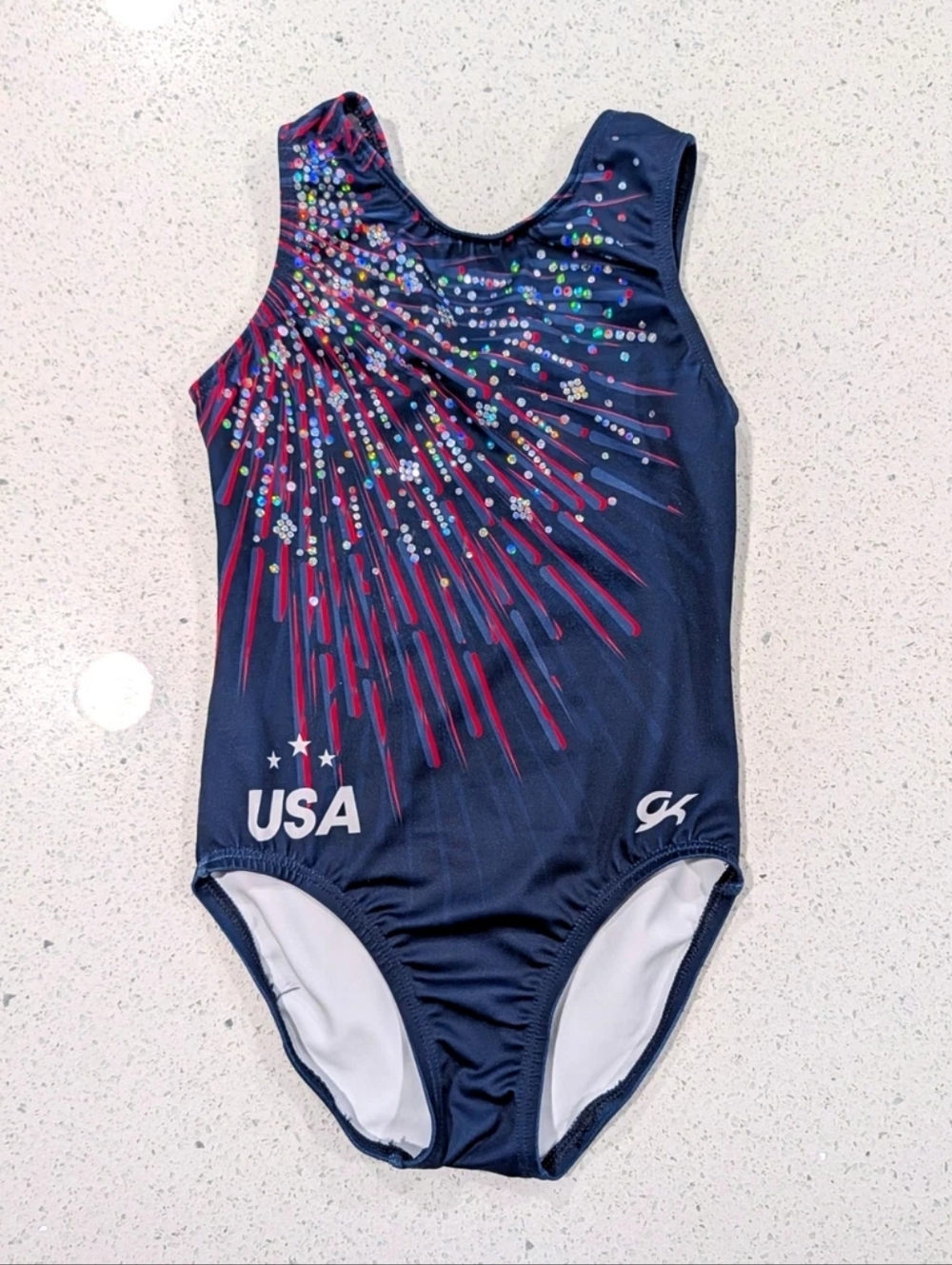 OFFICIAL TEAM USA Competition GK Elite Gymnastics Leotard Medium OLYMPIC REPLICA
